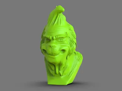The Grinch Bust 3D print model