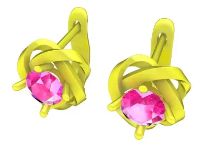 A7790 Luxury Diamond Earrings 3D print model