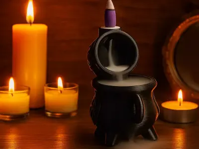 INCENSE BURNER CAULDRON 3D print model