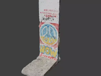 Berlin wall scan 3D model