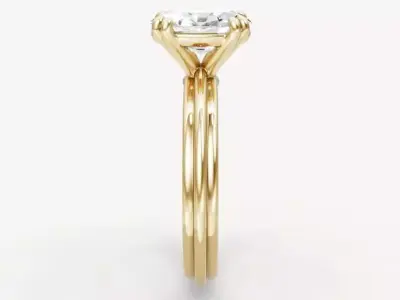 Oval diamond ring 3D print model purchase