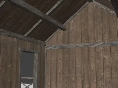 Small Wood House 3D model