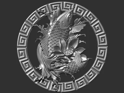 jumping fish 2 3D print model