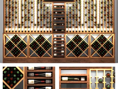 Wine cabinet 3 3D model