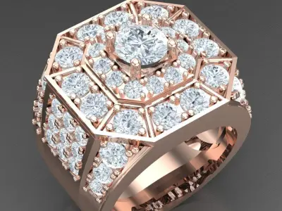 Luxury Men Rings Designs 4MR036 3D print model