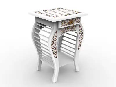 Side bed Table Low-poly 3D model