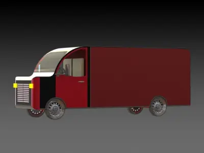 Truck delivery 3D model