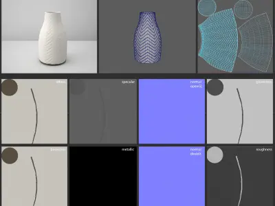 Deco Vase Laura  3D model