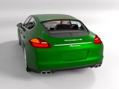 PORSCHE PANAMERA 2011 LOWPOLY Low-poly 3D model