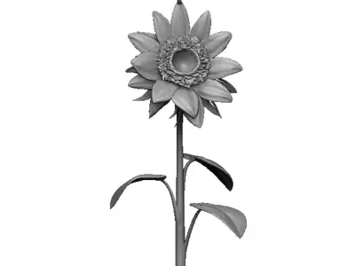 sunflower pendant 3D print model