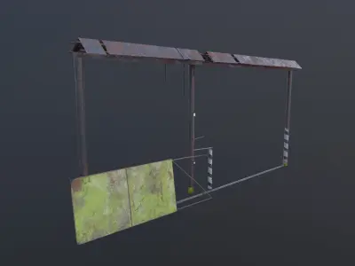 Arch on factory Low-poly 3D model