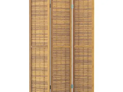 East Haven Bamboo Screen 3 Panel Room Divider BCMH2264 3D model