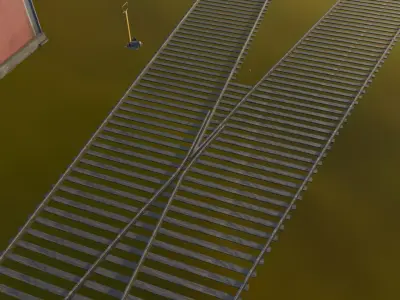 Railway Scenery Pack Low-poly 3D model