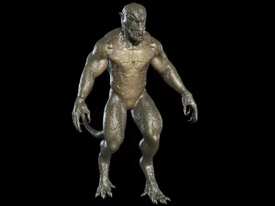 Reptile Mutant Low-poly 3D model