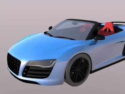 audi  r8  sport car  Low-poly 3D model