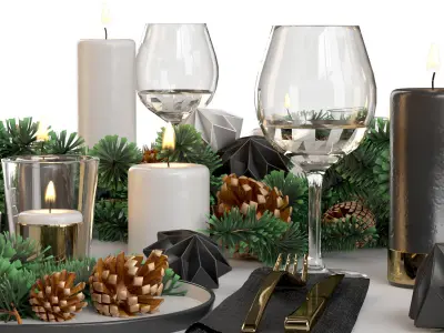 New year serving 3D model