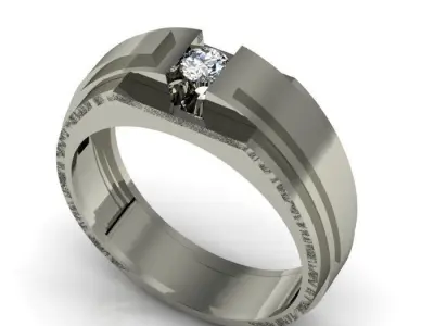 gents ring 3D print model get