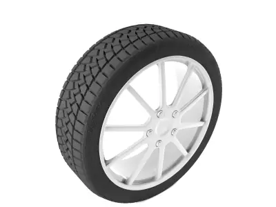 Car wheel 3D model