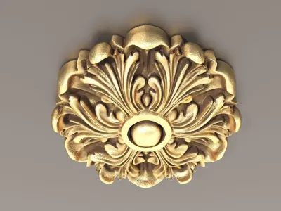 Carved decor 4 3D model purchase