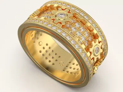 Ring With Gears 3D print model