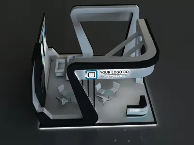  Booth Exhibition Stand a671a 3D model purchase