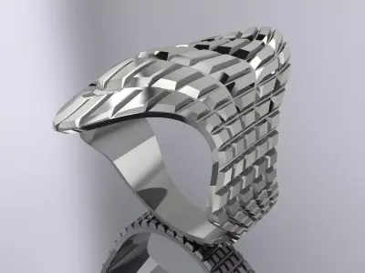 Elegant Jewelry Brand Ring Gold 3D print model