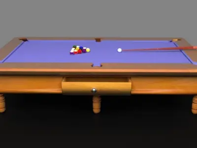 pool play Low-poly 3D model