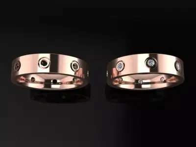 Infinity Diamond Box Band Ring Engagement Fashion Size6 3D print model