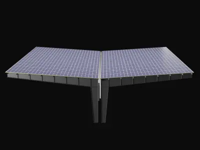 Metall carport 6 3D model