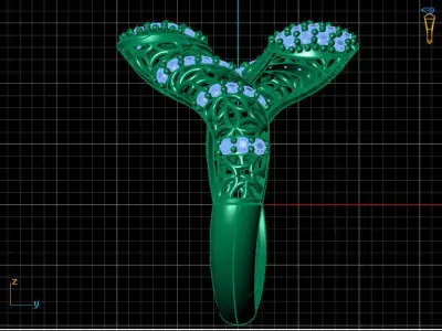 Two Head Women Ring 3DM Womens Ring 3d models 3D print model 3D print model 8