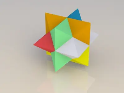 Six-piece puzzle 002 Free 3D model