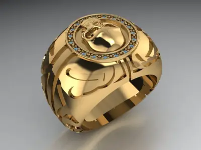 Scull diamond ring   473 3D print model