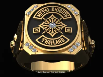 Harley-Davidson Set Code CGH001-CGH008 3D Model Collection