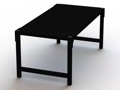 Aluminum Outdoor Modern Table 3D model