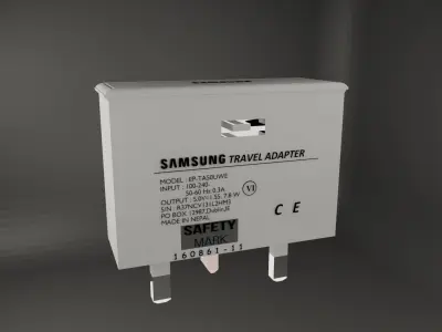 3 pin charger Free 3D model