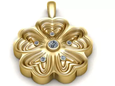 LUXURY FLOWER PENDANT 3D PRINTABLE MODEL  3D print model
