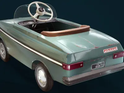 Pedal retro weathered  car automotive az9 Low-poly 3D model