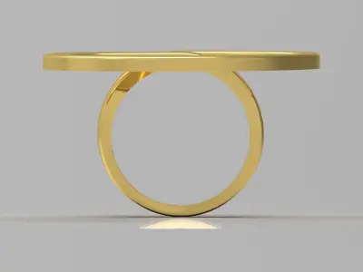 Modern knot design ring with yellow gold model gr0102 3D print model