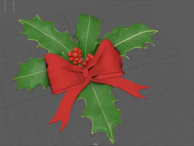 Christmas holly 3D model