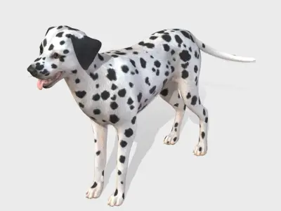 Dog - Dalmatian Low-poly 3D model