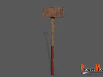 BigHammer-Version002 hammer Low-poly 3D model