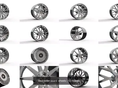 best seller asanti wheels 3D Model Pack