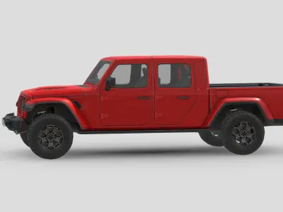 Jeep Gladiator Rubicon 2020 Low-poly 3D model