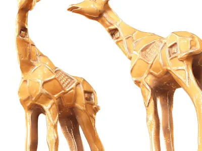 Giraffe figurine 3D model