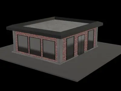 Multi-purpose Building  Low-poly 3D model