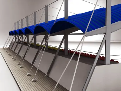 Stadium Seating Tribune Pack 3D model