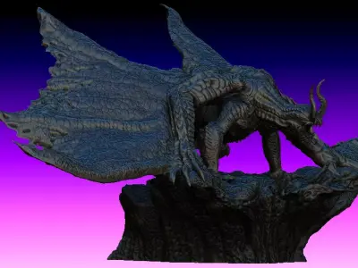 monster Hunter Gore Megala statue 3D model