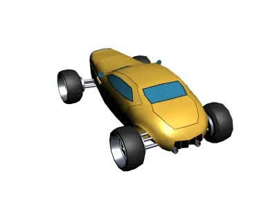 Hot Rod Hypercasual Low-poly 3D model