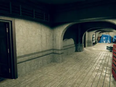 Modular Police Station Props Pack Low-poly 3D model