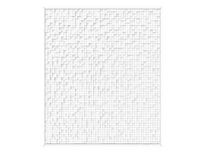 PixelArt Cubic Wood Painting 3D model